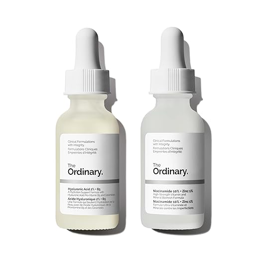 Duo The Ordinary — Niacinamida 10% + Ácido Hialurónico 2%
